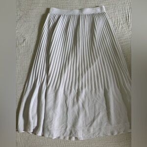 J. Crew White Midi A-Line Skirt